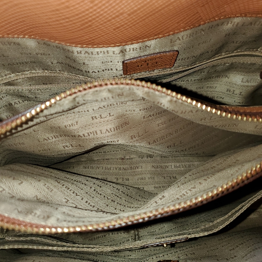 Ralph Lauren large cognac leather bag - Picture 13 of 13